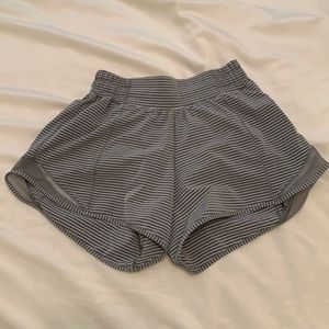 Lululemon striped hotty hot shorts
